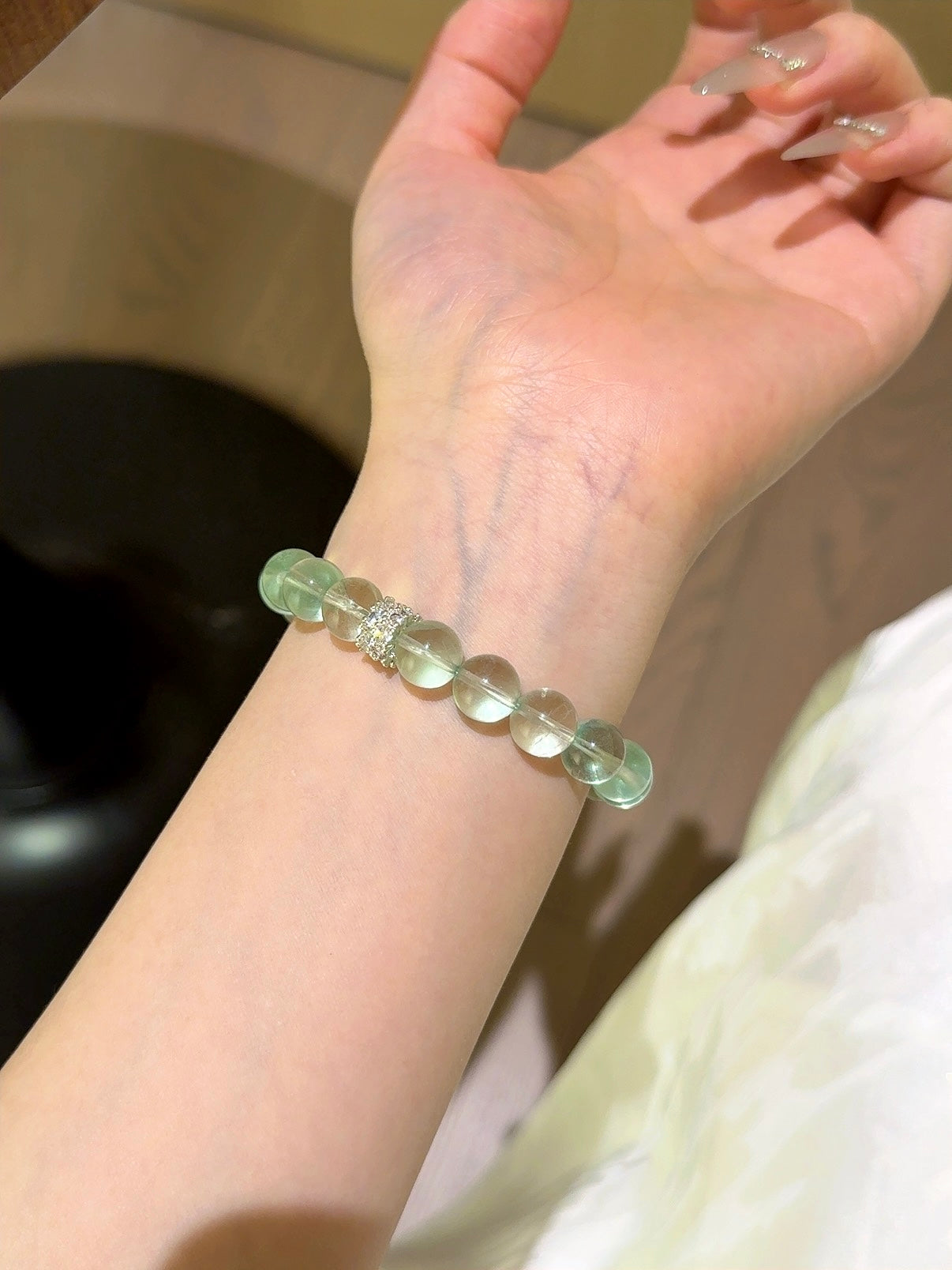 ▫️▪️ Green fluorite bracelet